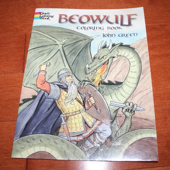 7x Dover Coloring Books Aztec Fairyland Unicorns Beowulf Shakespeare Jet Fighter - Picture 11 of 14